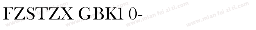 FZSTZX GBK1 0字体转换